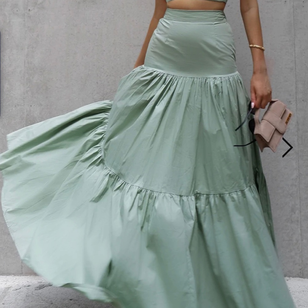 AYLA MAXI SKIRT - SAGE